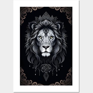 The royal  of the Lion. AI generated illustration. Posters and Art